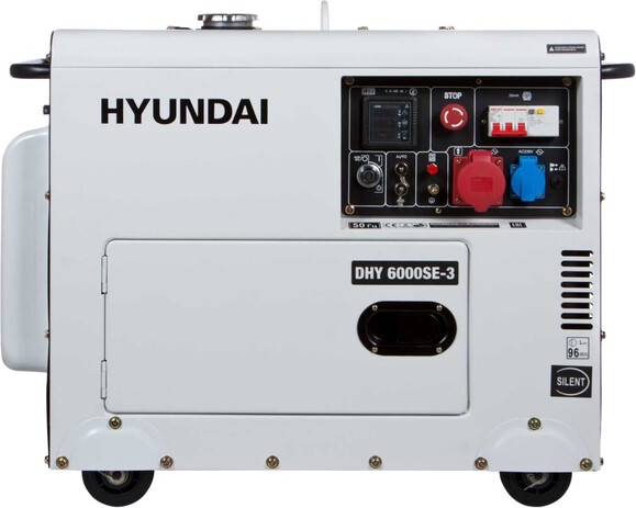Дизельний генератор Hyundai DHY 6000SE-3 фото 3