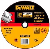 Круг отрезной DeWALT EXTREME 230х1.9х22.23 мм по металлу (DT43600)