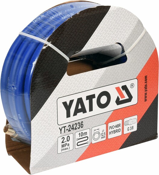 Шланг пневматичний гібридний Yato 12.5 мм x 10 м (YT-24236) фото 2