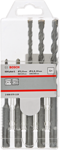 Набір бурів Bosch SDS plus-1 5/6/6/8 / 10x160 мм (2608579119)
