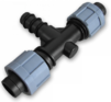 Трійник для труб BRADAS 2 x стрічка / З'єднувач для трубки 16 мм (DSTA03-16L)