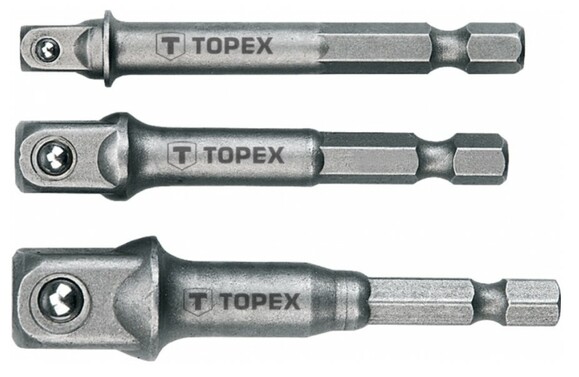 Перехідники для головок, 3 шт. TOPEX (38D151)