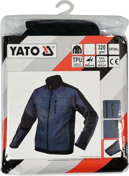 Куртка SoftShell чорно-темно-сіра Yato YT-79542 розмір L фото 4