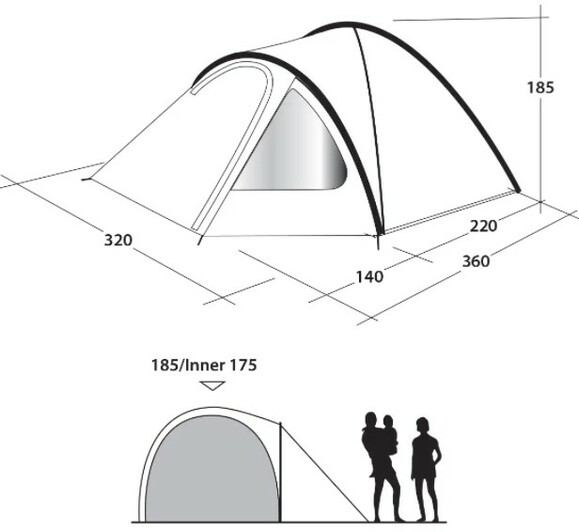 Палатка Outwell Haze 5 Grey (111160) изображение 3