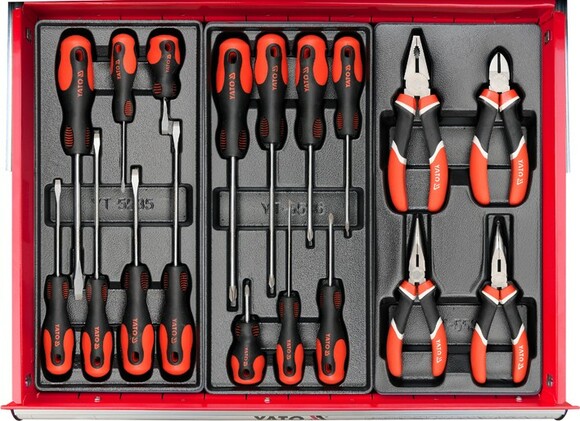 Шкаф с инструментами Yato 6 отделов 958x766x465 мм 177 шт (YT-5530) изображение 3