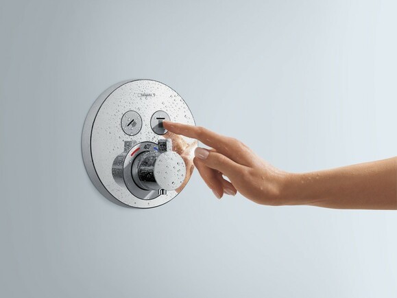 Термостат для душа Hansgrohe Shower Select S + скрытая часть Ibox Universal, хром (15743000+01800180) изображение 2
