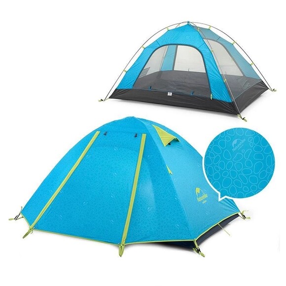Трехместная палатка Naturehike P-Series NH18Z033-P (голубой) (6975641887331) изображение 3
