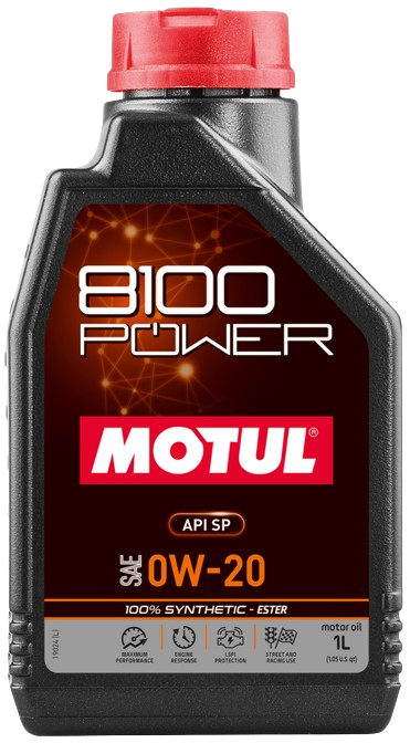 

Моторное масло Motul 8100 Power SAE 0W-20, 1 л (111798)