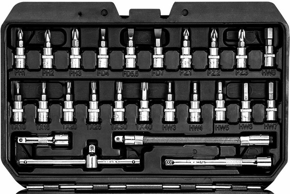 Набір торцевих головок Neo Tools, 1/4, 53 шт (10-006) фото 5