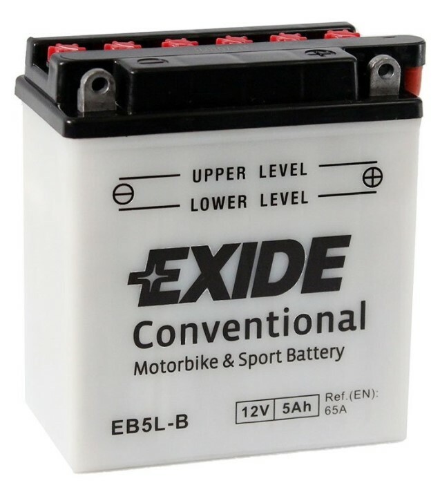 

Аккумулятор EXIDE EB5L-B, 5Ah/65A