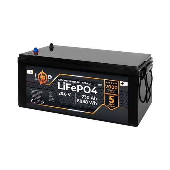 Автомобільний акумулятор Logicpower LiFePO4 25.6В, 230 Аг (22983) фото 2