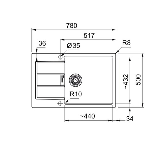 Мойка кухонная Franke Sirius S2D 611-78 XL (черный) (143.0621.335) изображение 2