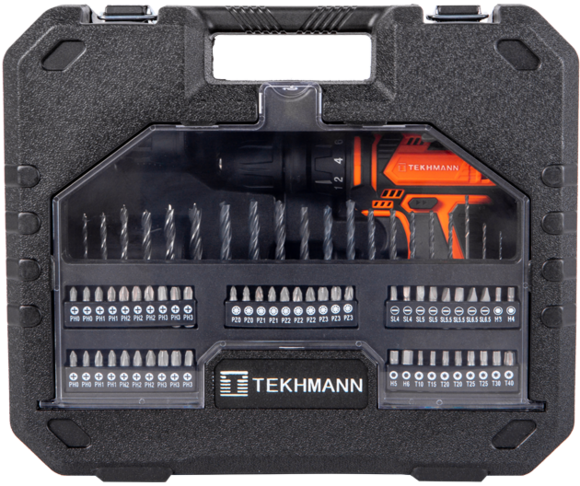 Шурупокрут акумуляторний Tekhmann TCD-12 S2 BS Kit (850977) фото 12