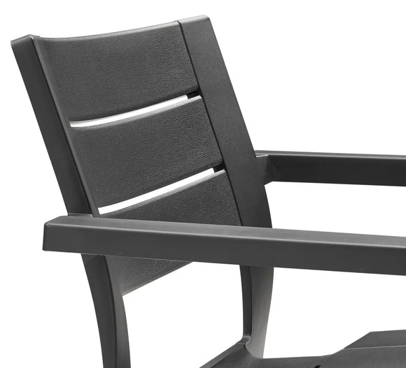 Садовый пласиковый стул Keter Julie Dining Chair, графит (246188) изображение 3