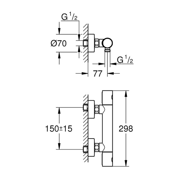 Змішувач термостатичний для душу Grohe QuickFix Precision Get (34773000) (CV033597) фото 2