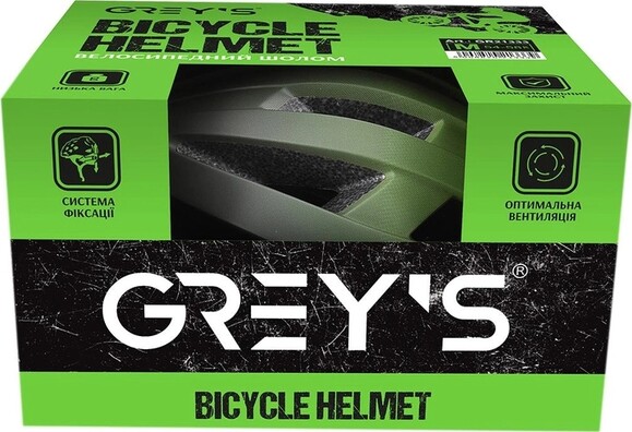 Велосипедный шлем Grey's, L, бирюзово-черный, матовый (GR21324) изображение 2