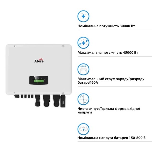 Гибридный инвертор Afore AF30K-TH изображение 3