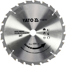 Диск пильный YATO по дереву 315х30х3.5х2.5 мм, 24 зубца (YT-60790)