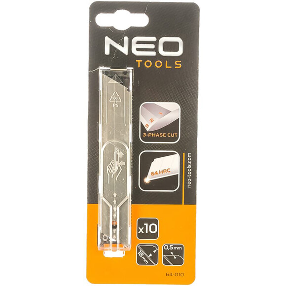 Леза змінні NEO Tools 18 мм, 10 шт (64-010) фото 2