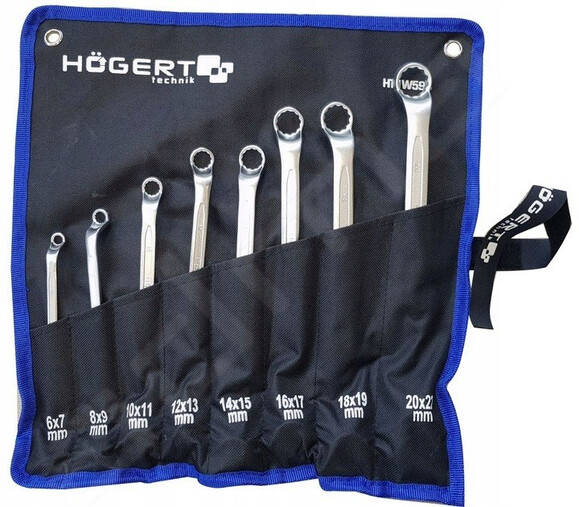 Набір накидних колінчастих ключів HOEGERT HT1W598 фото 2