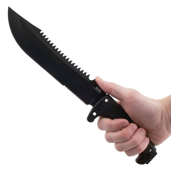 Туристический нож SOG Jungle Primitive Black (SOG F03TN-CP) изображение 6