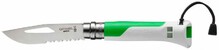 Нож Opinel №8 Outdoor, бело-зеленый (204.66.42)