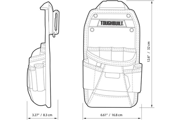 Будівельна поясна сумка ToughBuilt ClipTech (TB-CT-22) фото 8
