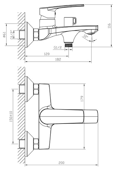 Змішувач для ванни IMPRESE Kampa, хром, 35 мм (10285) фото 2