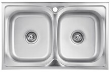 Кухонна мийка накладна Kroner KRP Satin-5080Z, 0.8 мм (CV022822)