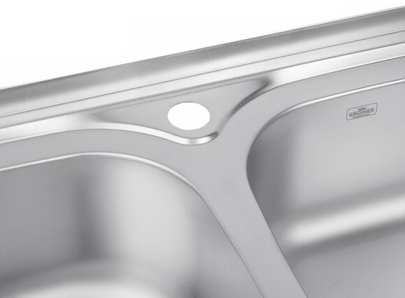 Кухонна мийка накладна Kroner KRP Satin-5080Z, 0.8 мм (CV022822) фото 5
