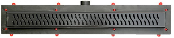 Душевой канал Styron STY-H-70-FF с черной решеткой Гармония, 700 мм изображение 2