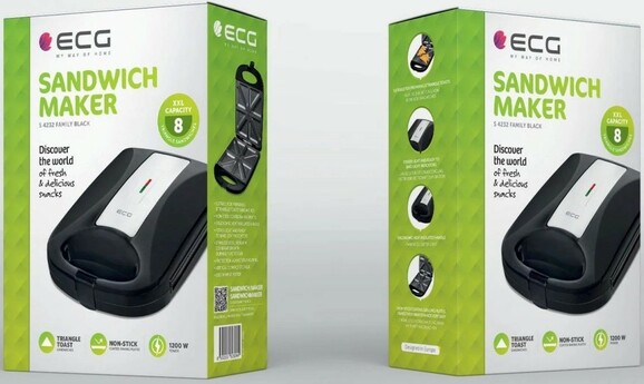 Бутербродница ECG S 4232 Family Black изображение 5