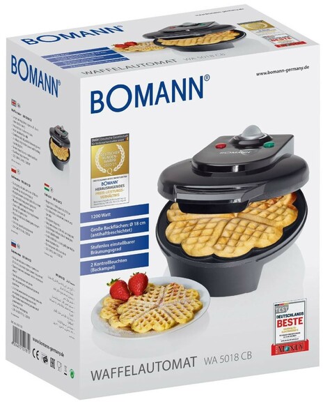 Вафельница Bomann WA 5018 CB Black (3491) изображение 2