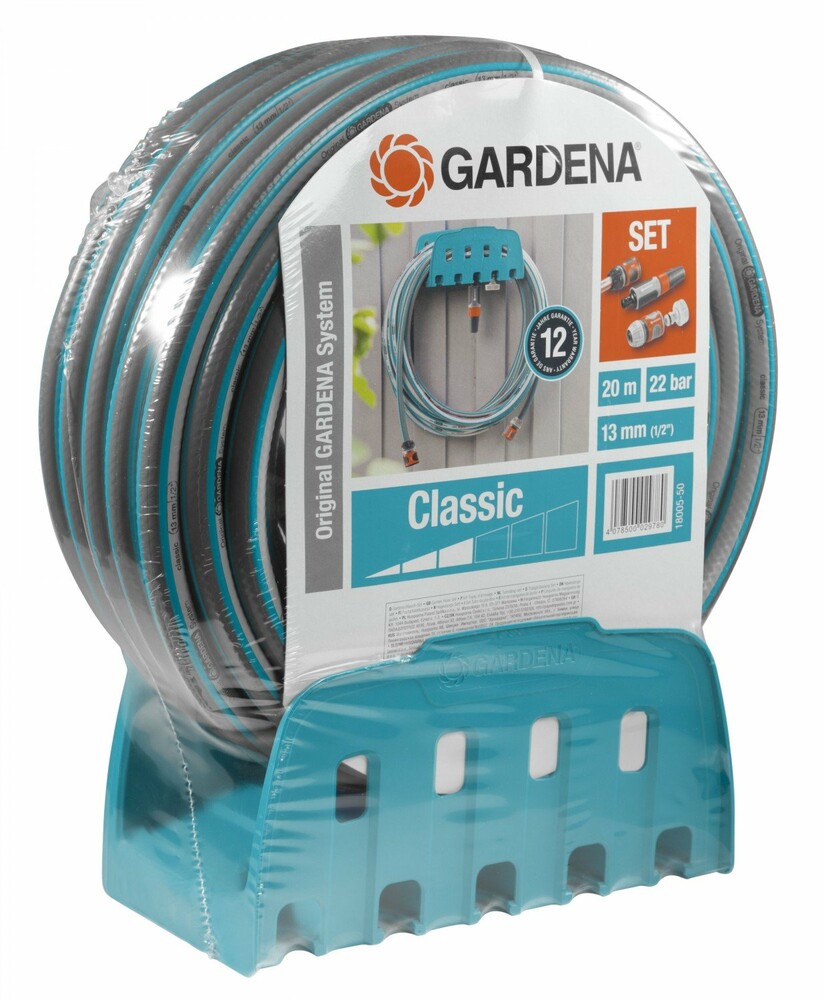 

Шланг Gardena Classic (1/2") 20 м + Set + кронштейн (18005-20.000.00)