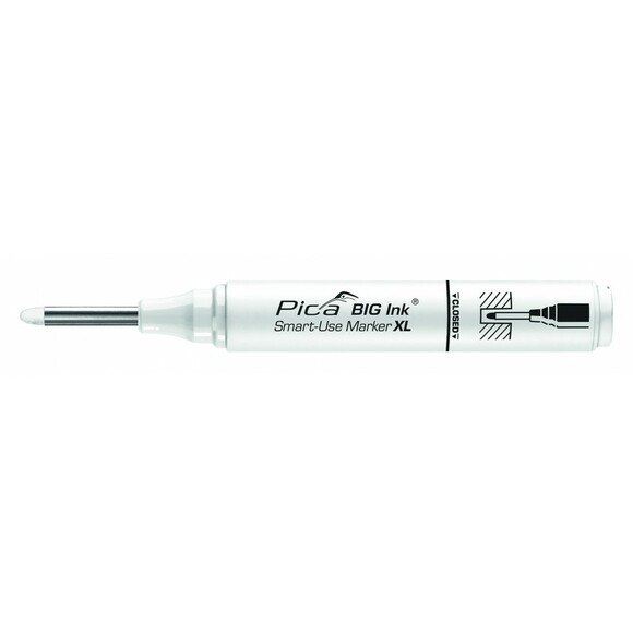Маркер з довгим носиком Pica BIG Ink Smart-Use Marker XL (білий) (170/52) фото 3
