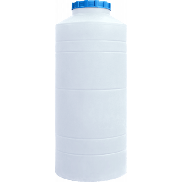 Пластиковая емкость Пласт Бак 500 л узкая, вертикальная, белая (00-00000817)