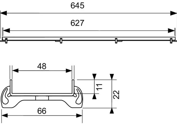 Решетка для душевого канала Tece Drainline Plate, 700 мм (600770) изображение 2