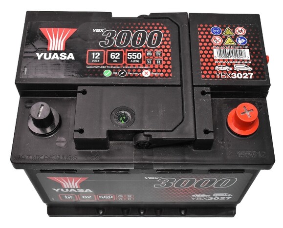 Аккумулятор Yuasa 6 CT-60-R (YBX3027) изображение 3