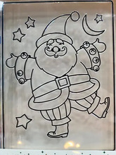 Новогодняя наклейка для окон Jumi Санта, с красками, 16х12 см (5900410886827)