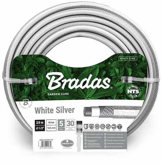 

Шланг для полива Bradas NTS WHITE SILVER 1/2 дюйм - 20м (WWS1/220)