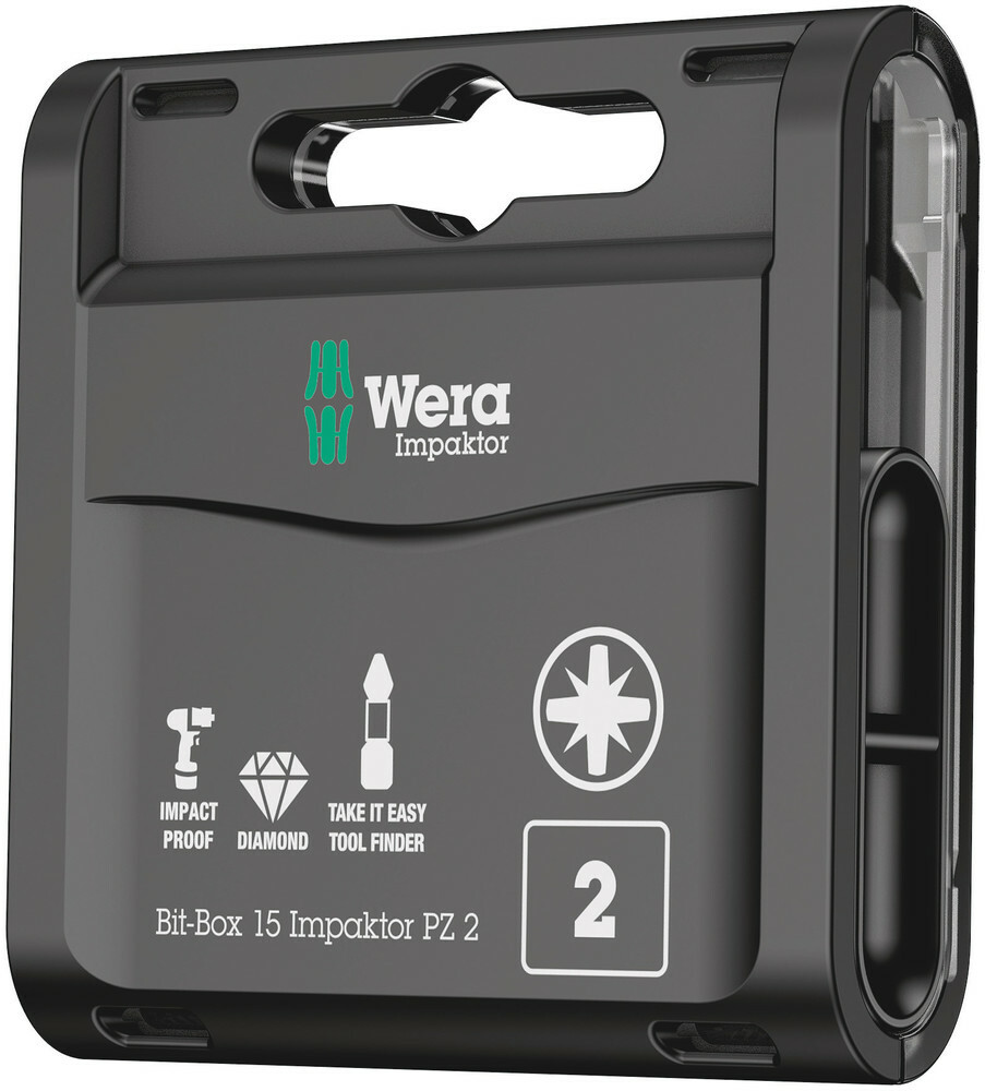 

Набор бит Wera Bit-Box 15 Impaktor PZ2 (05057763001)