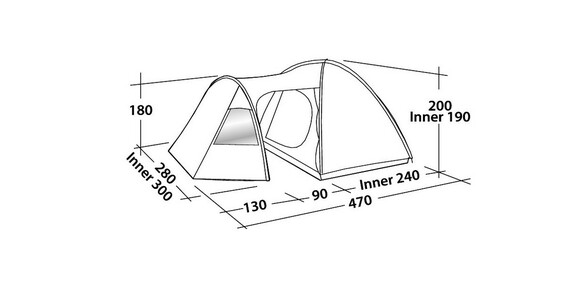 Намет Easy Camp Tent Eclipse 500 Teal Green (45005) фото 3