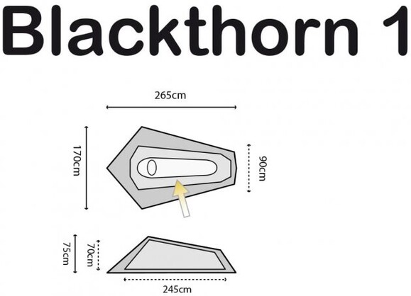 Палатка Highlander Blackthorn 1 HMTC (TEN131-HC) (925508) изображение 4