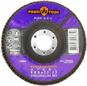 Пелюстковий шліфувальний круг Profitool Professional 125x22.23мм Zirconium 60 (76012)