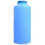 Пластиковая емкость Пласт Бак 500 л узкая, вертикальная, голубая (00-00012434)