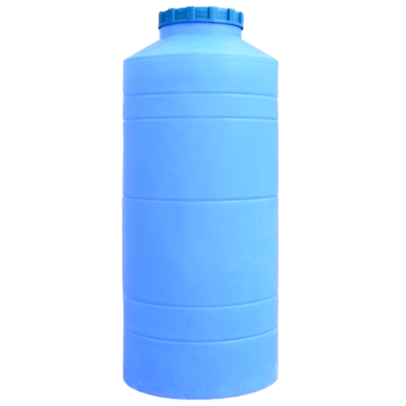 Пластиковая емкость Пласт Бак 500 л узкая, вертикальная, голубая (00-00012434)
