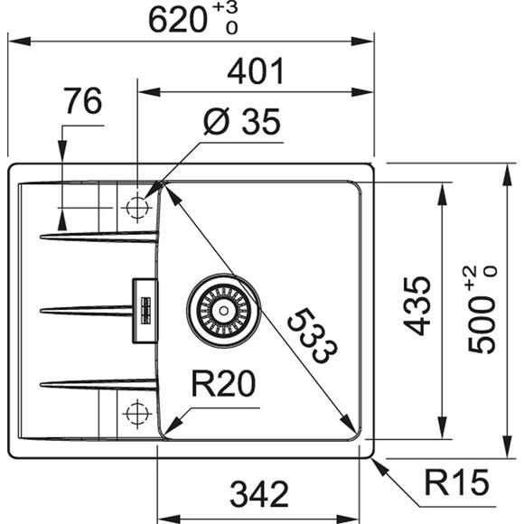 Мойка кухонная Franke Centro CNG 611-62 (черный матовый) (114.0630.418) изображение 2