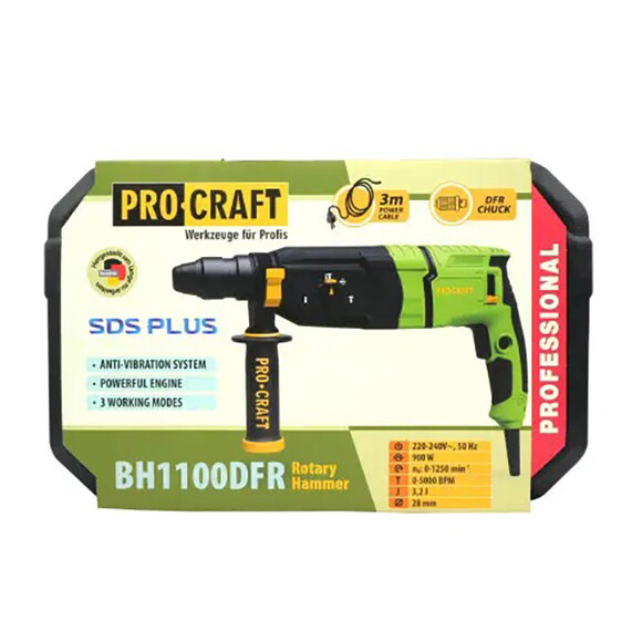 Перфоратор PROCRAFT BH-1100 DFR фото 15