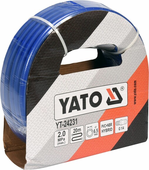 Шланг пневматический гибридный Yato 6.5 мм x 20 м (YT-24231) изображение 2