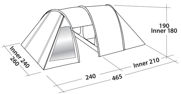 Палатка Easy Camp Galaxy 400 Teal Green (928301) изображение 3